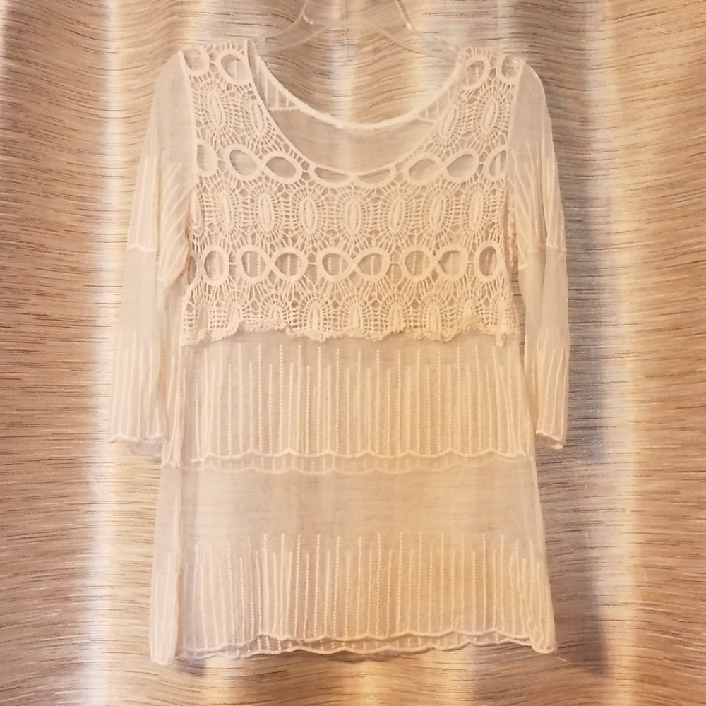 Lace long sleeve top